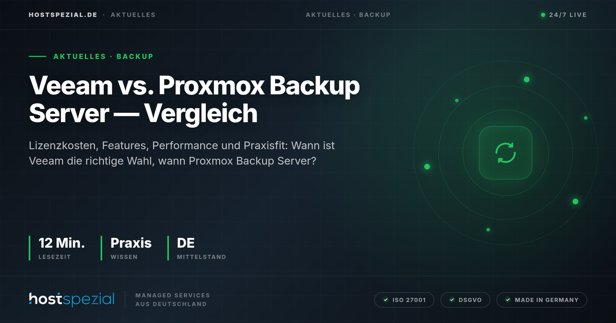 Veeam vs. Proxmox Backup Server — Vergleich | HostSpezial