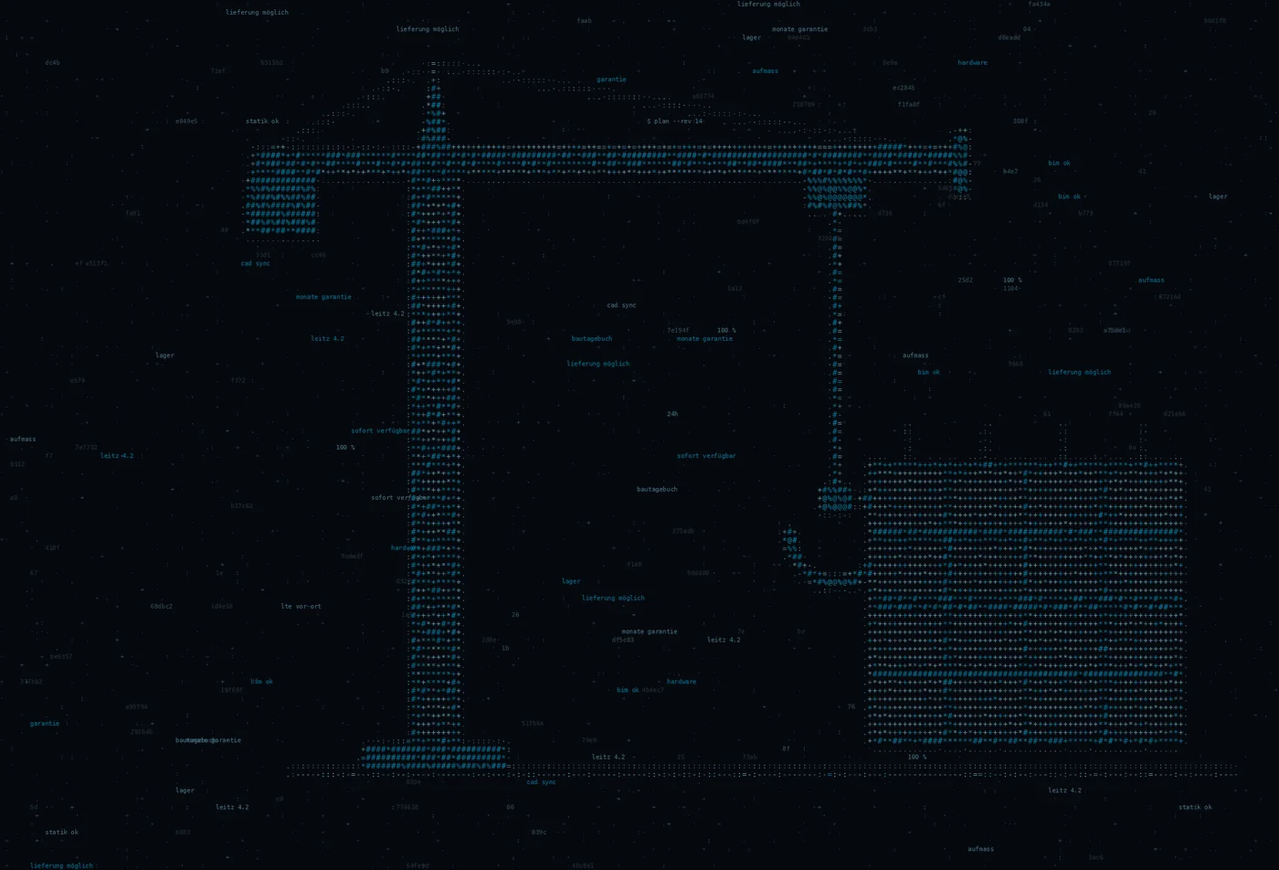 ASCII-Grafik: ein Servergehäuse mit acht Beschleunigerkarten — Titelbild zum Angebot Dell PowerEdge XE9680