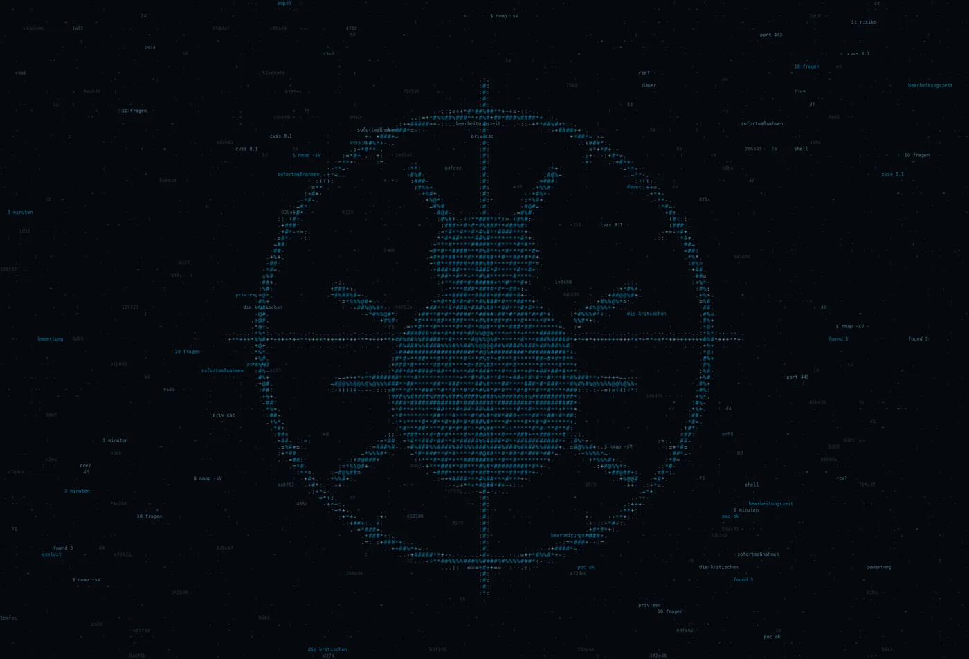 ASCII-Grafik: ein Fadenkreuz — Titelbild zum Thema IT-Risiko-Selbsttest: Wie sicher ist Ihre IT wirklich?
