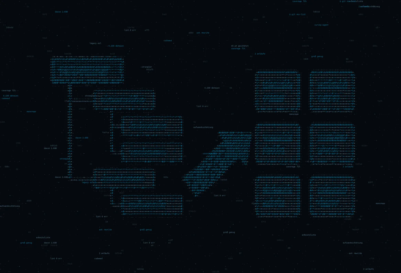 ASCII-Grafik: ein Dateibaum mit Pfeil in eine neue Struktur — Titelbild zum Thema Codebase-Migration über Tage statt Minuten